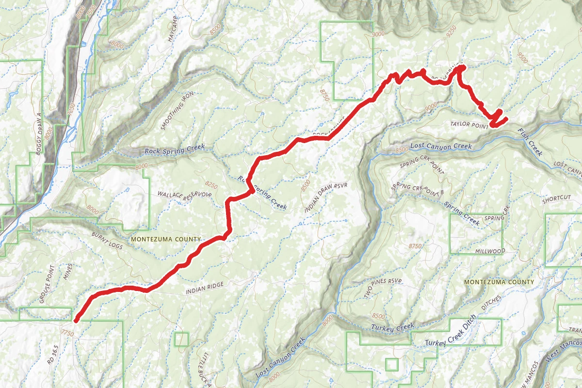Rock Springs Road route map