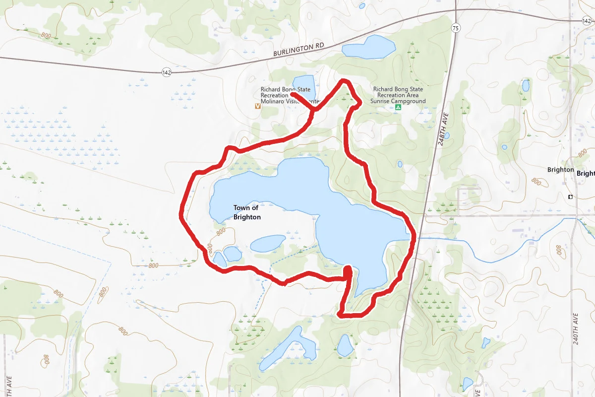 Wolf Lake Loop (Blue and Green Trail)