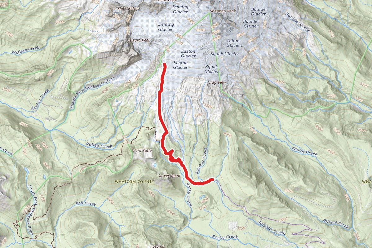 Easton Glacier via Railroad Grade Trail