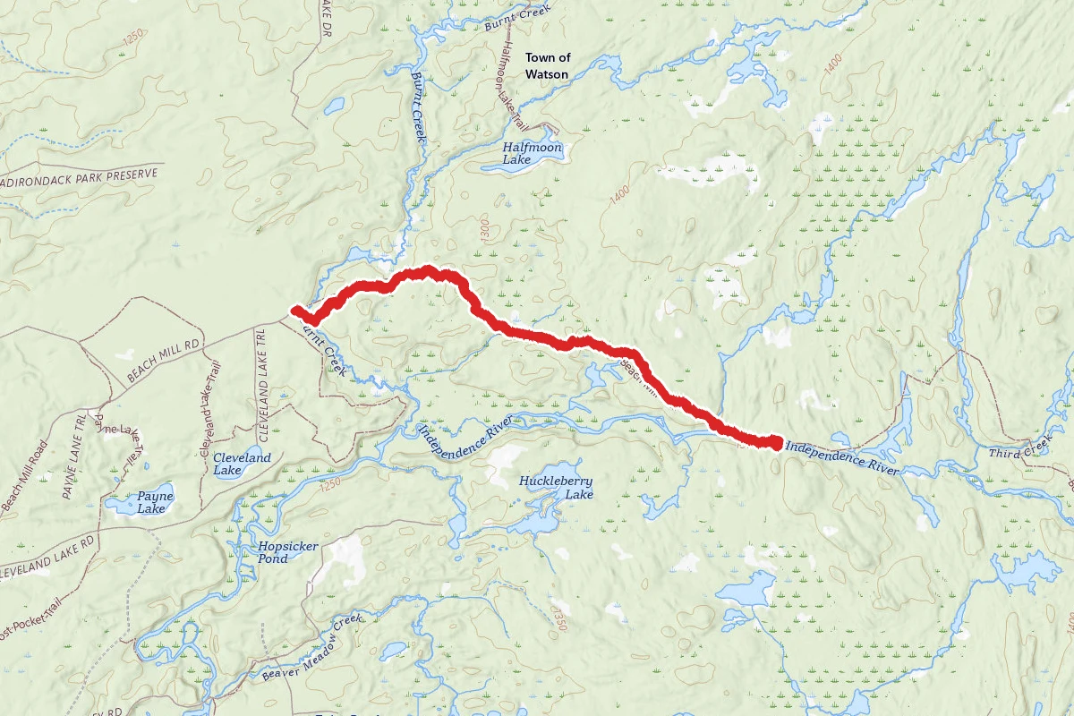 Gleasmans Falls Trail
