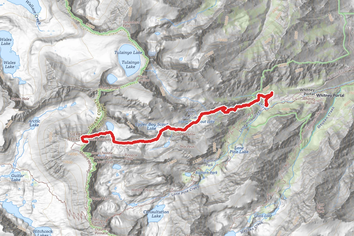 Mount Whitney Mountaineer's Route
