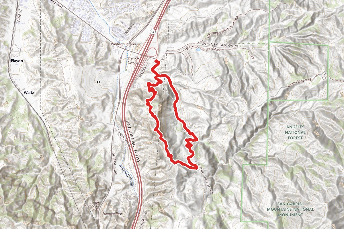 Elsmere Canyon Trail Loop