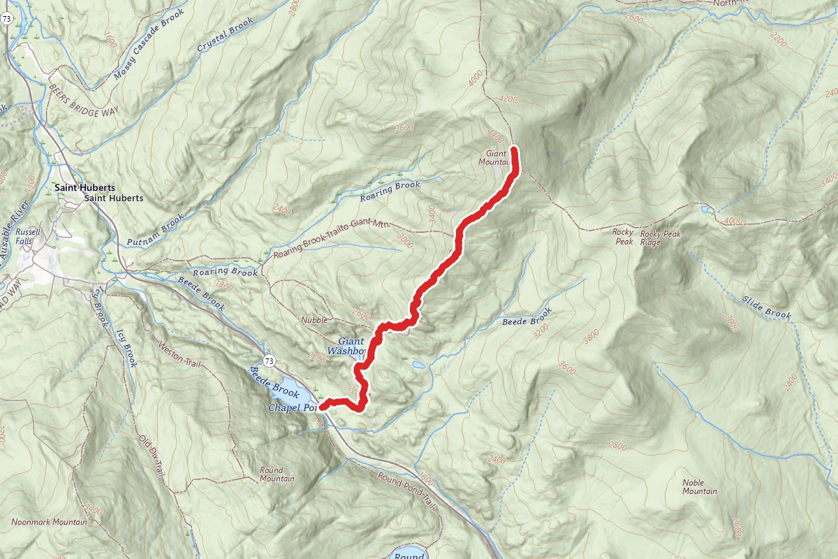 Giant Mountain Peak via Ridge Trail