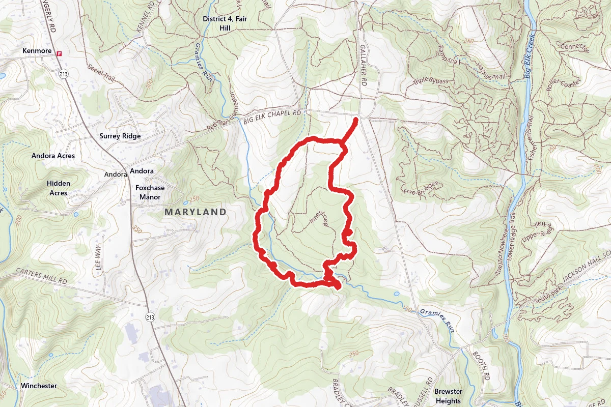 Area B Red Loop Trail