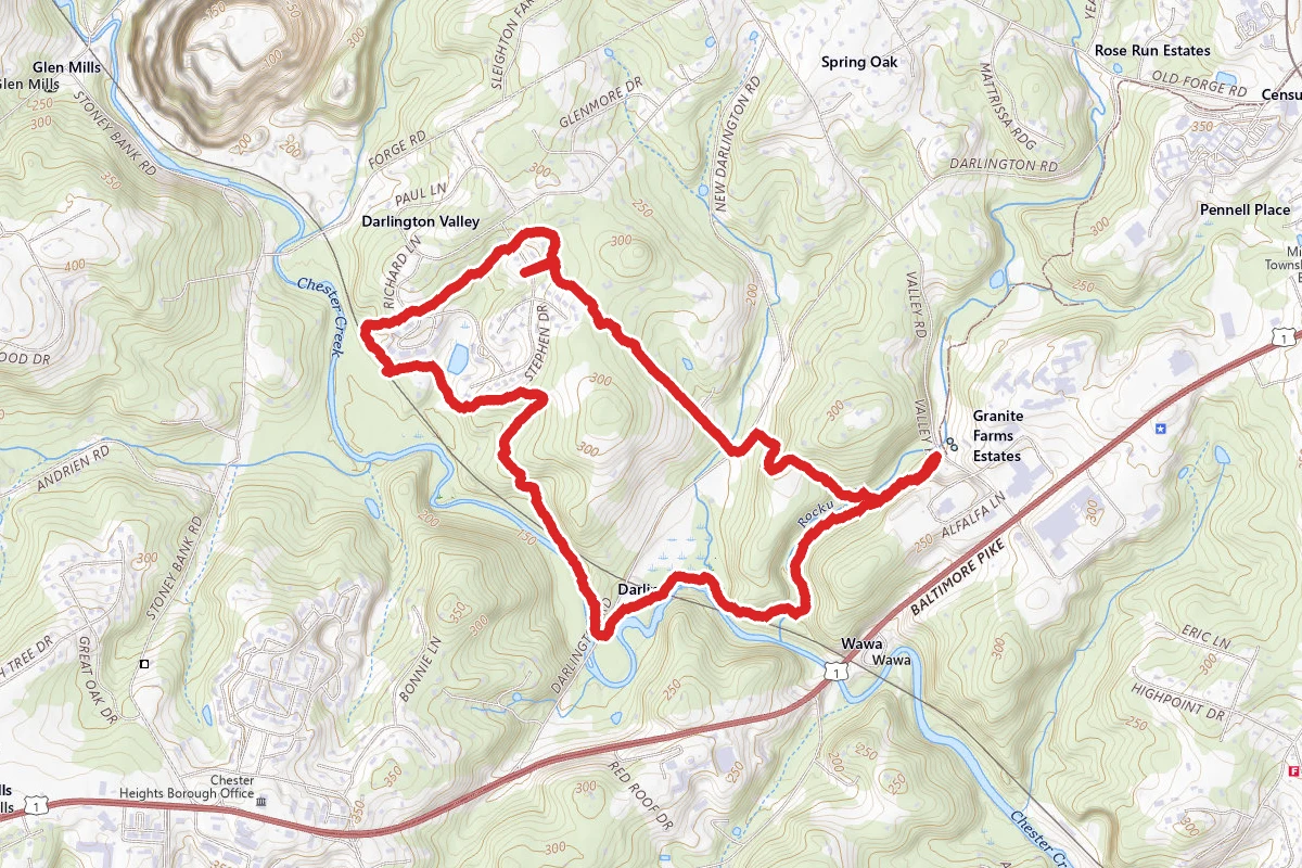 Rocky Run Trail to Darlington Trail Loop