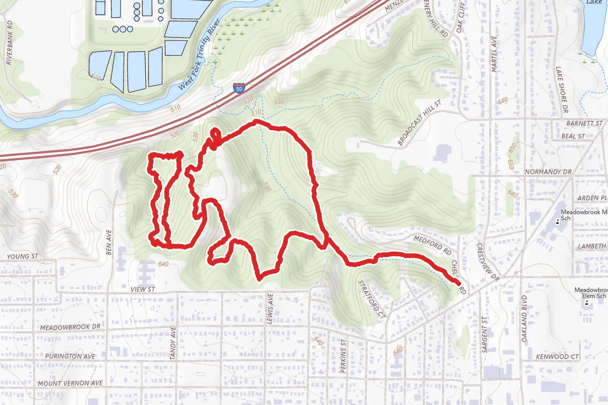 Stratford Park and Tandy Hills Extended Loop