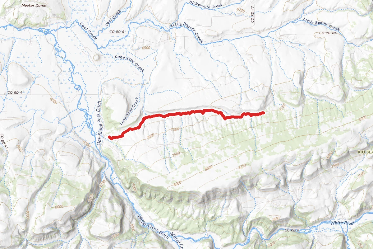 Oak Ridge Horse Trail route map