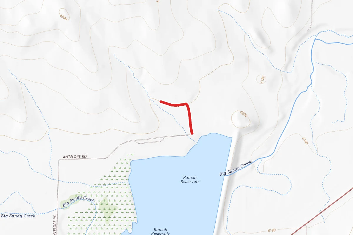 Ramah Archery Range Access Trail route map