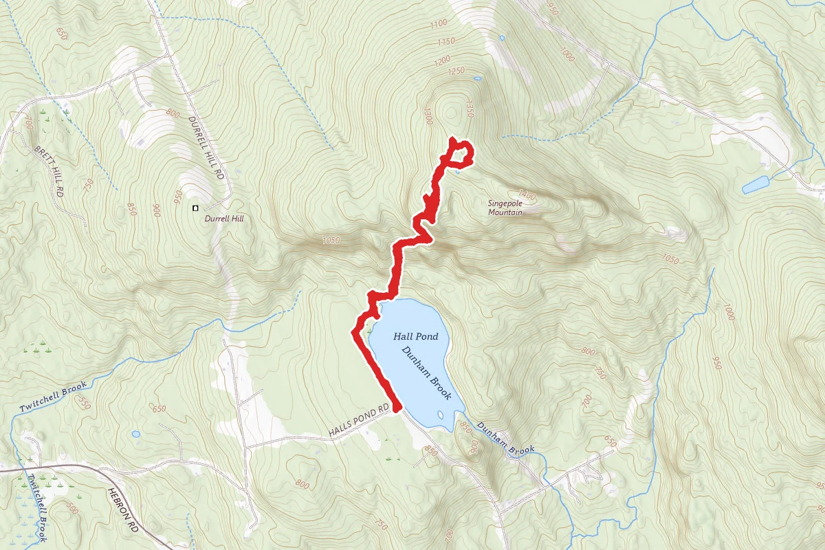 Hall Pond and Singepole Mountain Trail