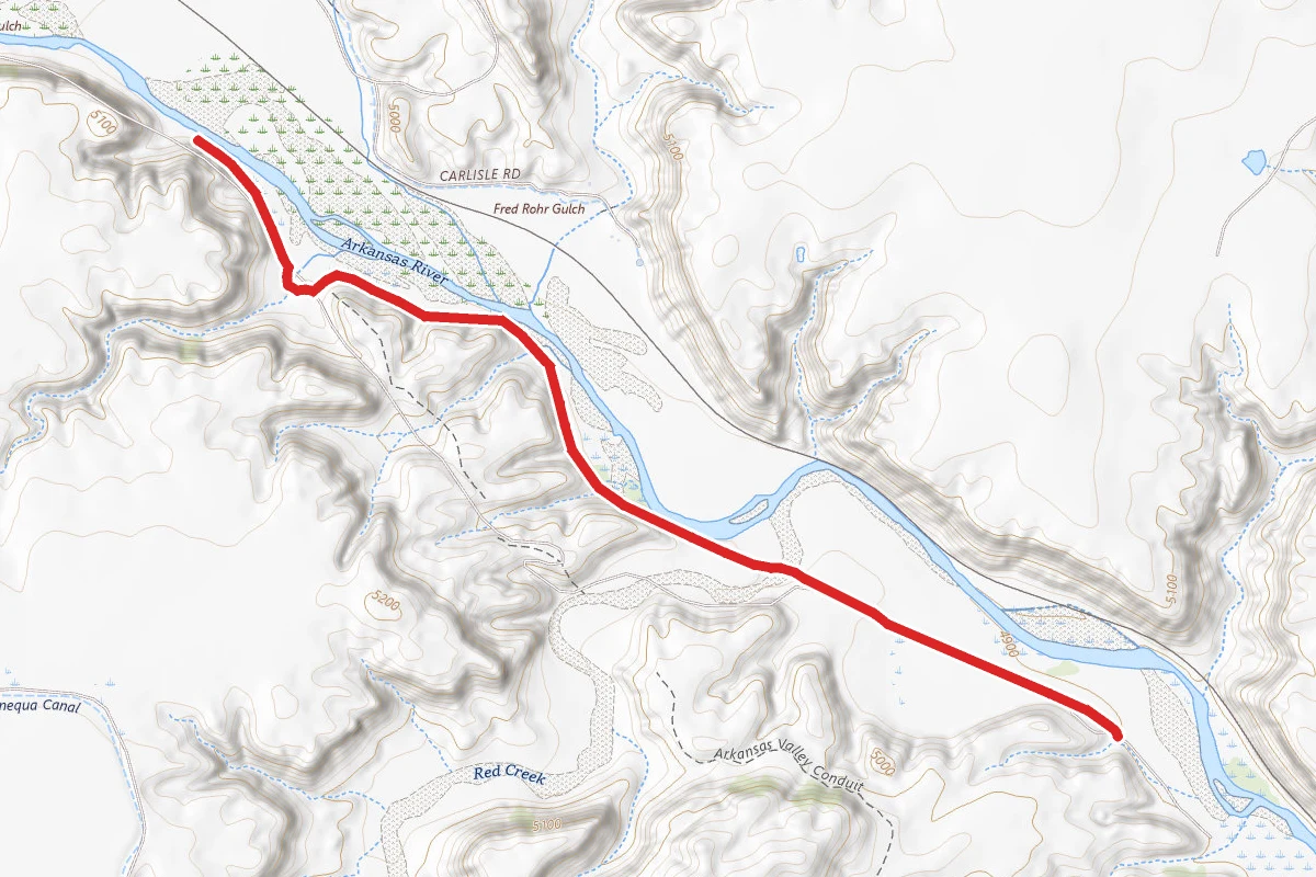 Pueblo Res River Access Northwest Trail