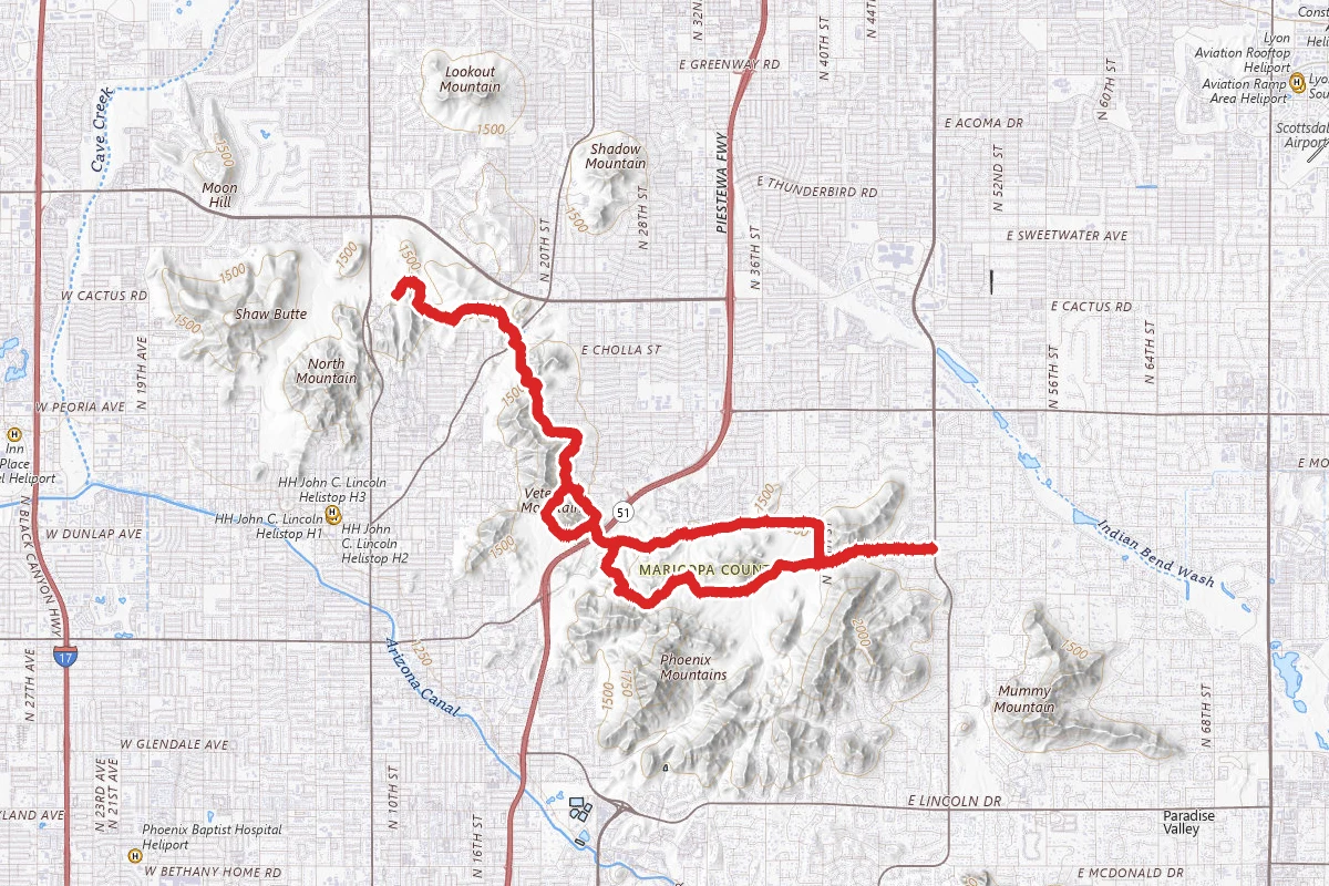 Trail 100 from Doubletree Canyon