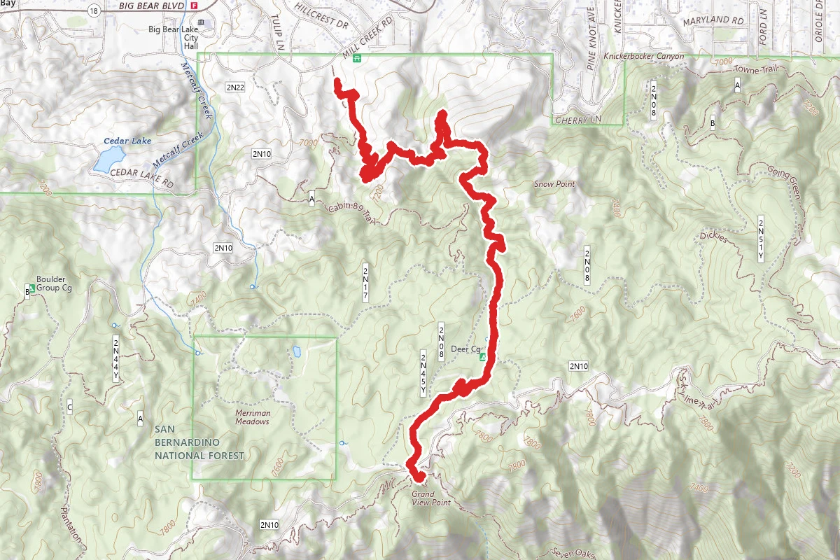 Pine Knot Trail to Grand View Point