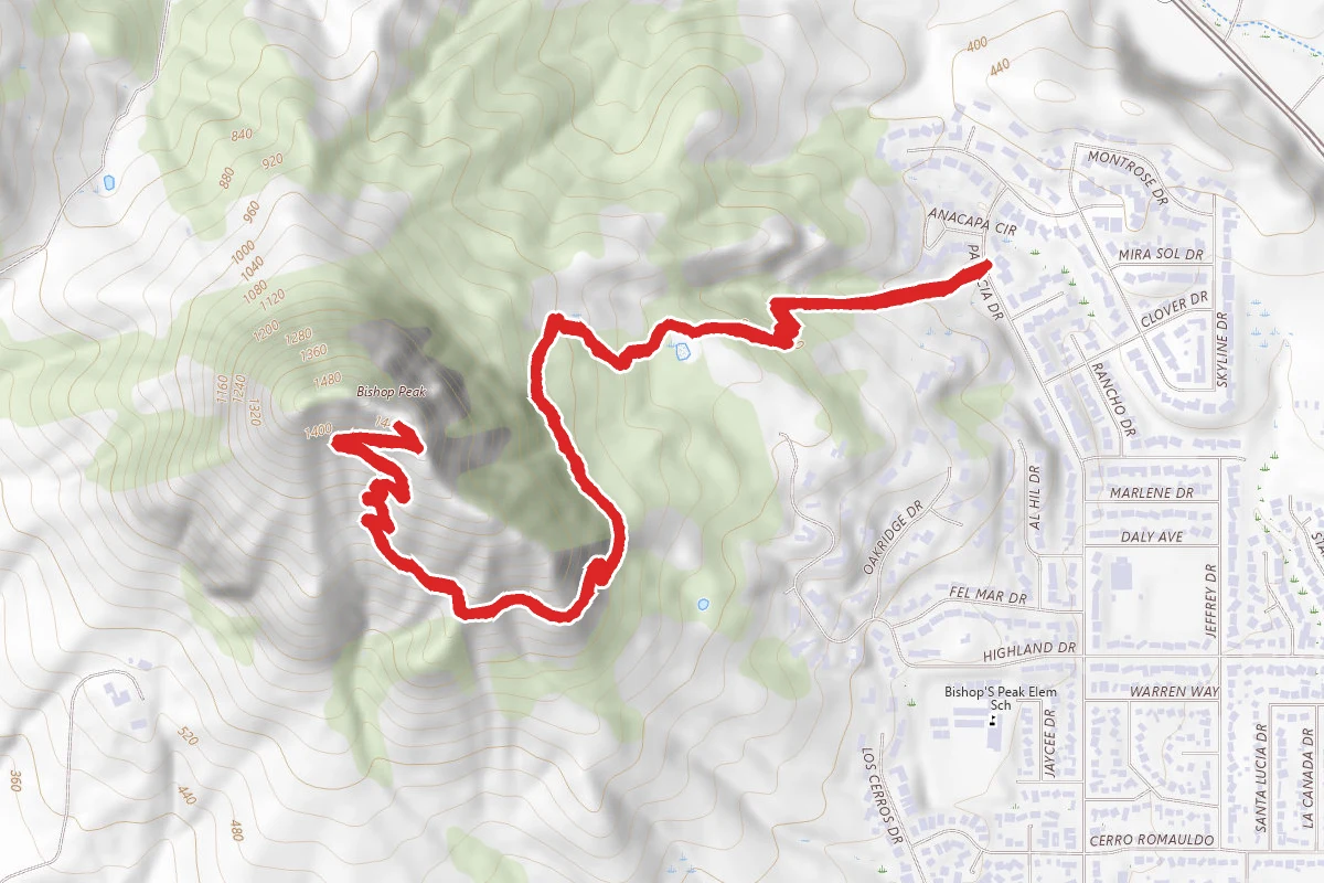 Bishop Peak Trail from Patricia Drive