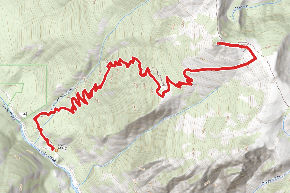 Fourth of July Creek Trail to Icicle Ridge