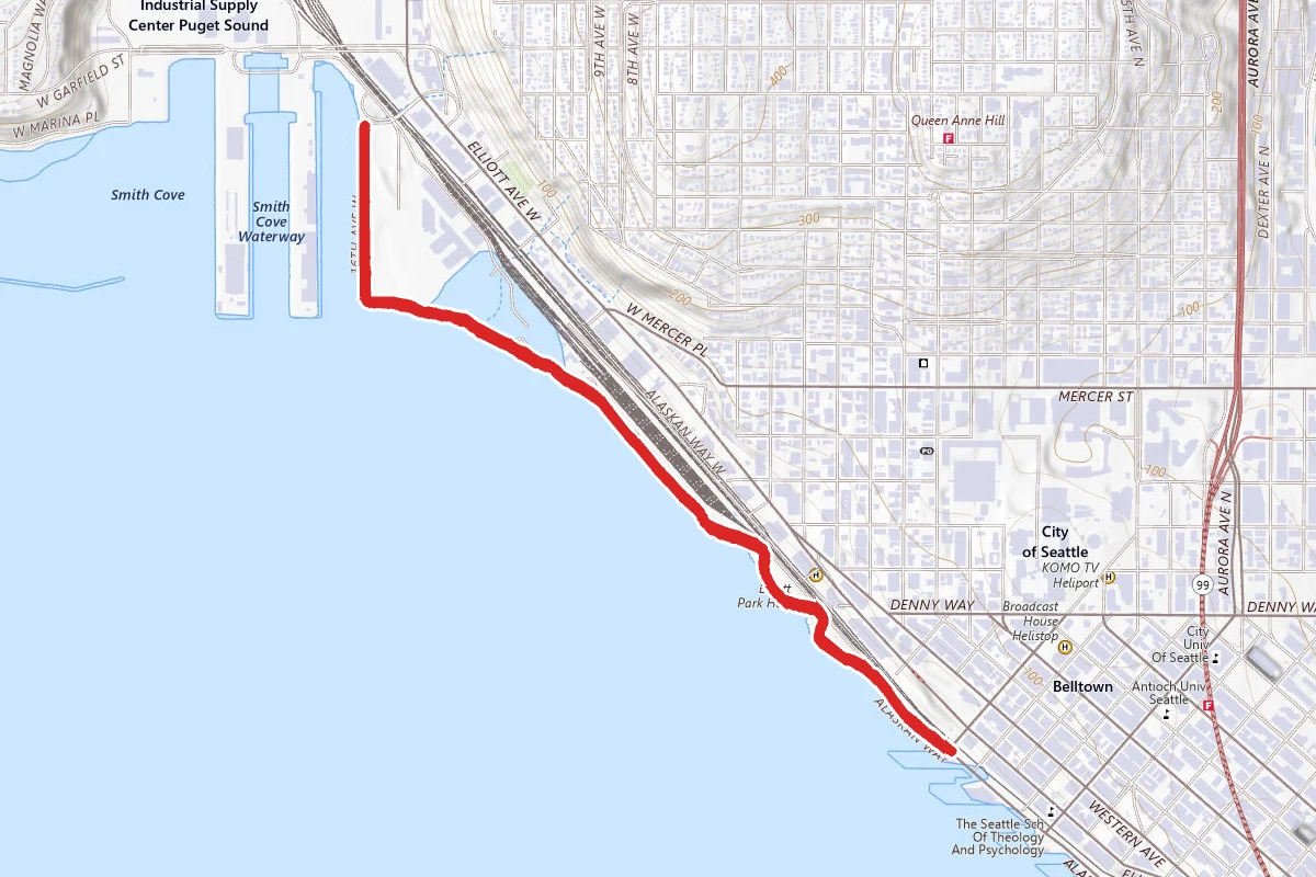 Myrtle Edwards Park to Elliott Bay Park