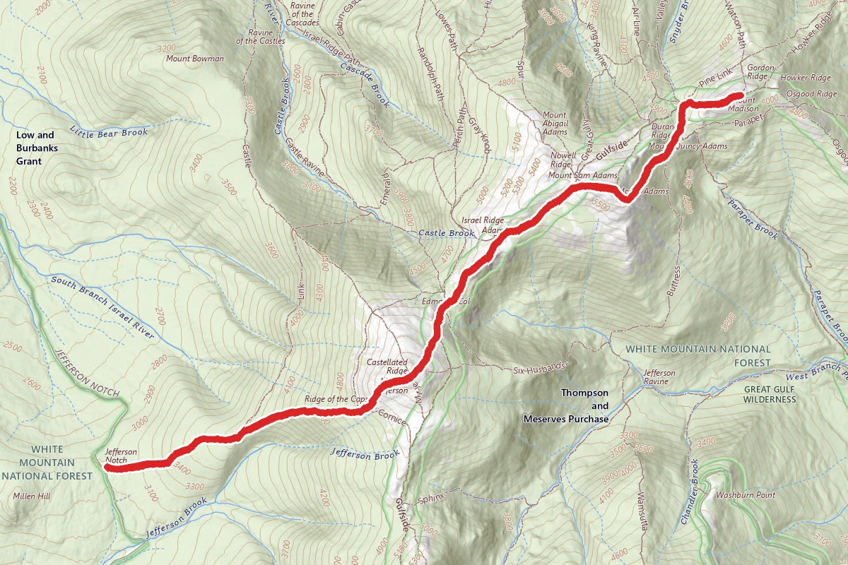 Mount Jefferson, Adams, and Madison Trail