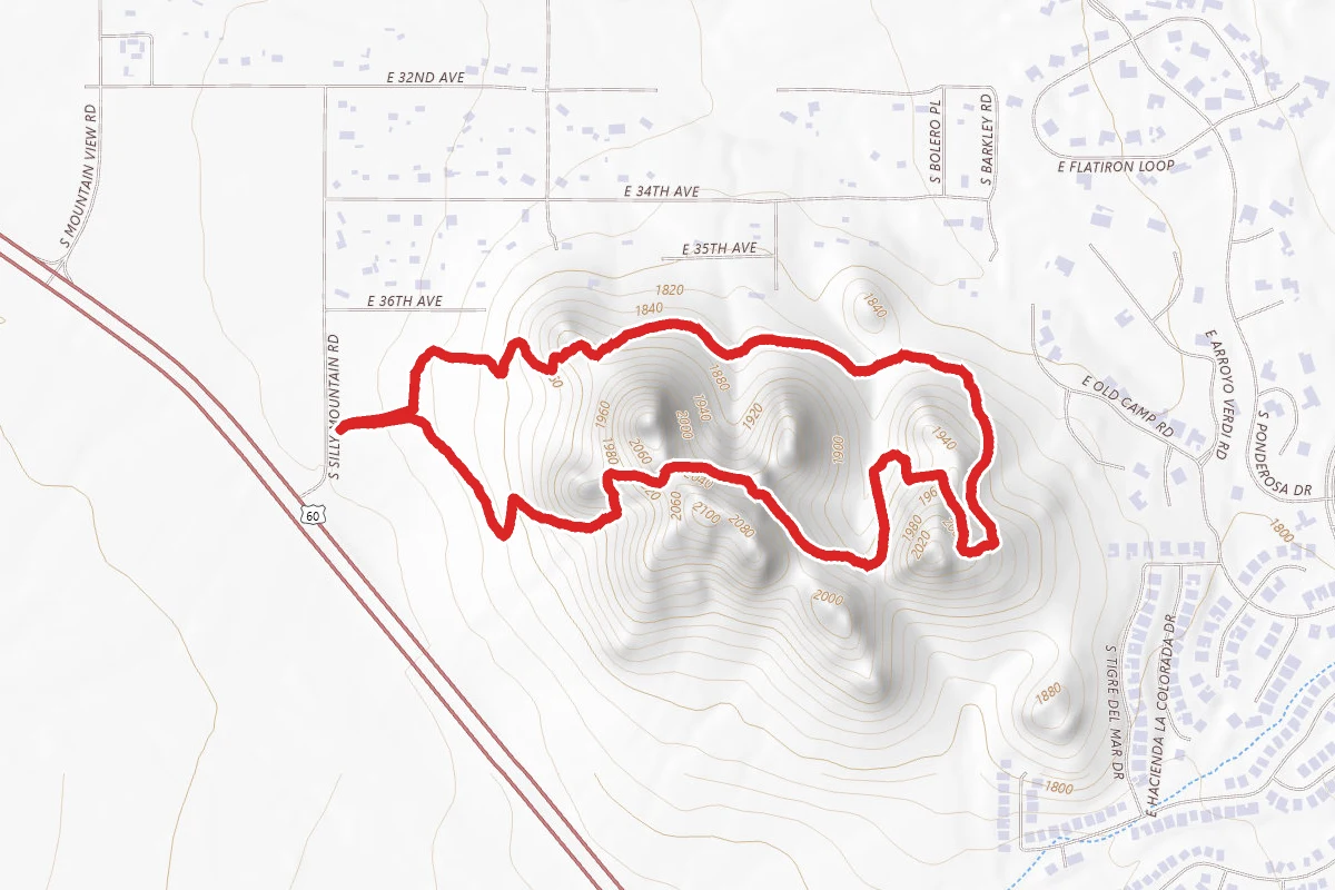 Brittlebush and Crest Trail