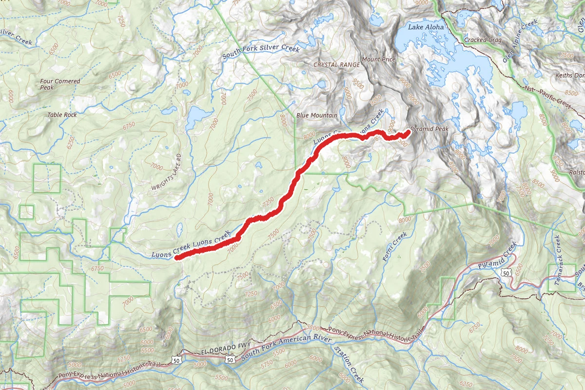 Pyramid Peak via Lyons Creek Trail