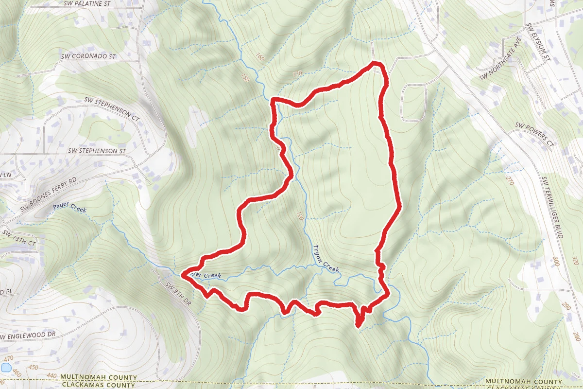 Middle Creek, Cedar, and Old Main Trail