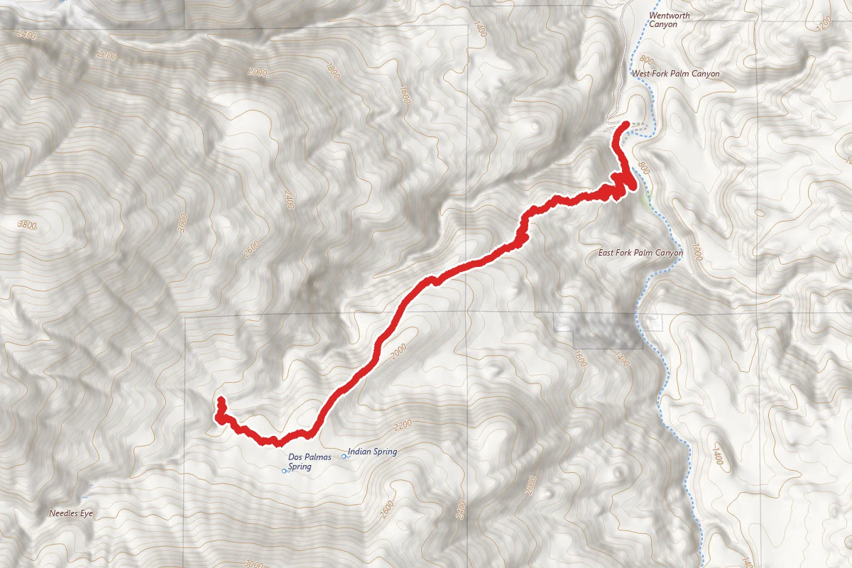 Indian Canyon West Fork Trail