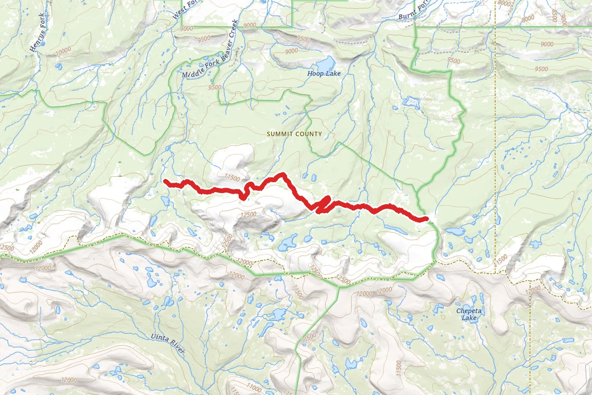 North Slope Highline B route map