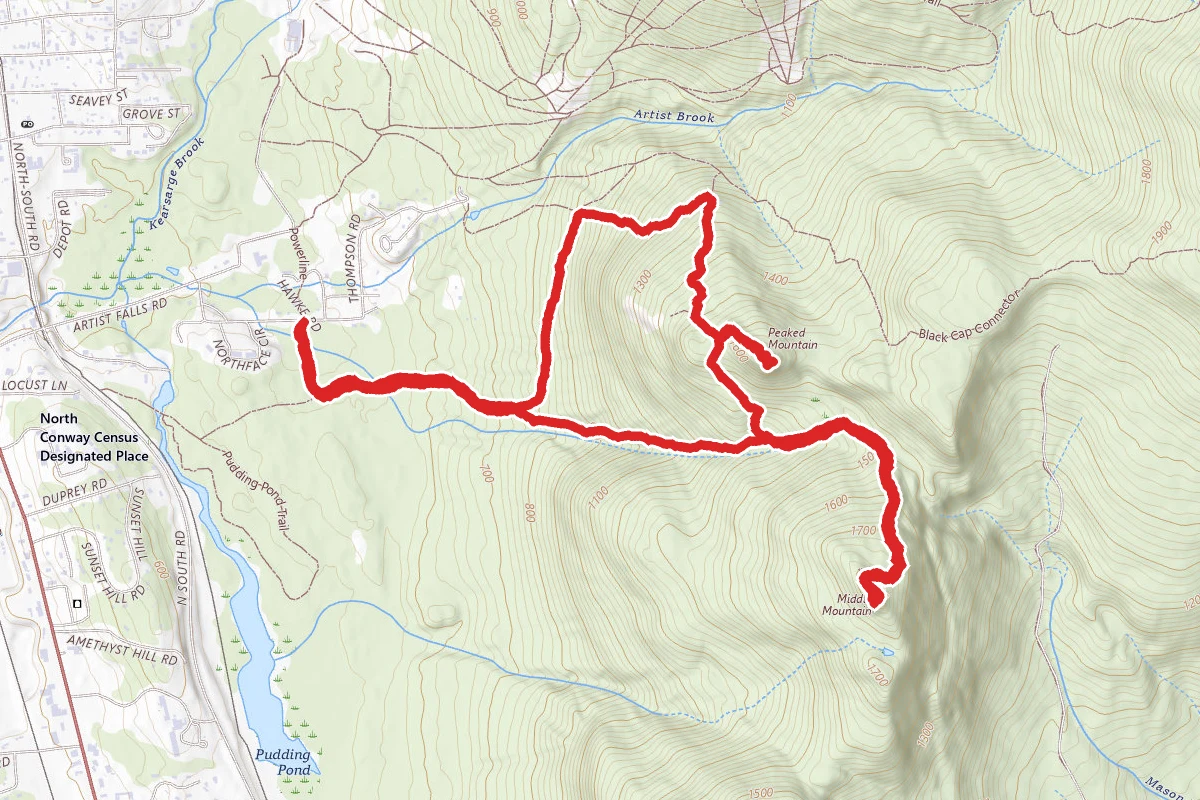 Peaked Mountain and Middle Mountain Loop