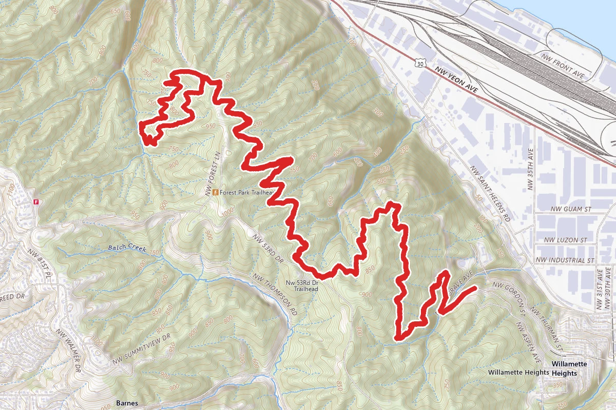 Southern Forest Park Loop Trail