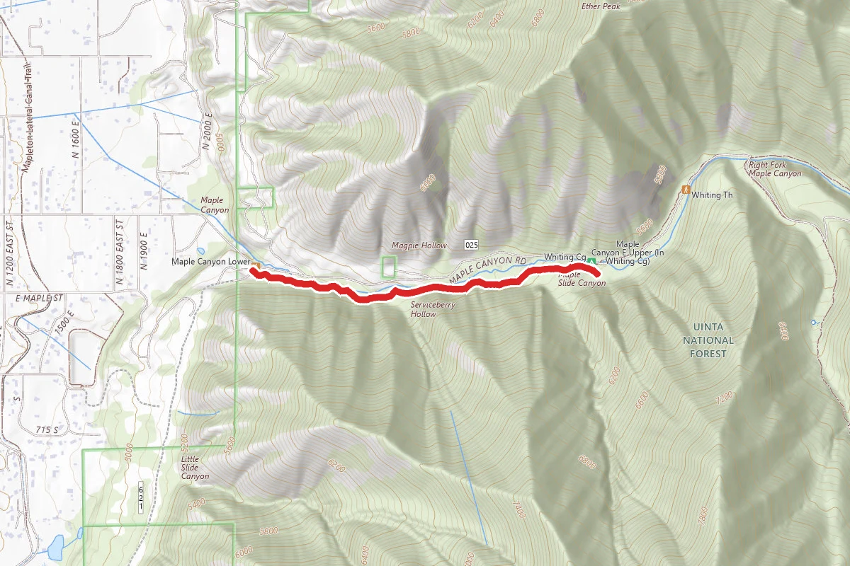 Maple Canyon to Whiting Campground