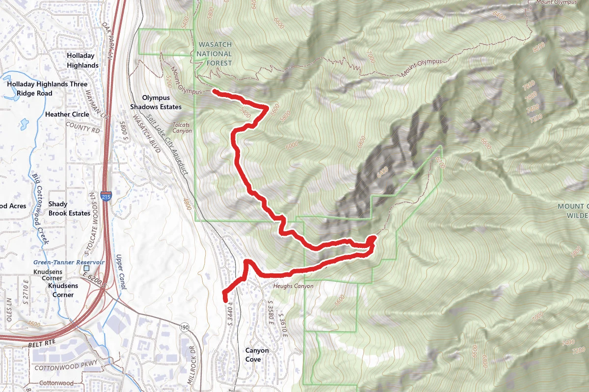 Bonneville Shoreline Trail via Heughs Canyon Trail