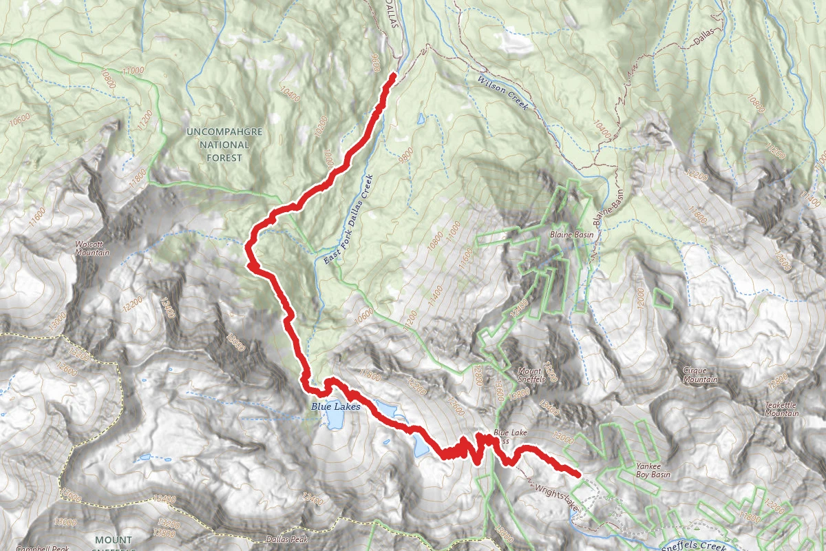 Blue Lakes Trail