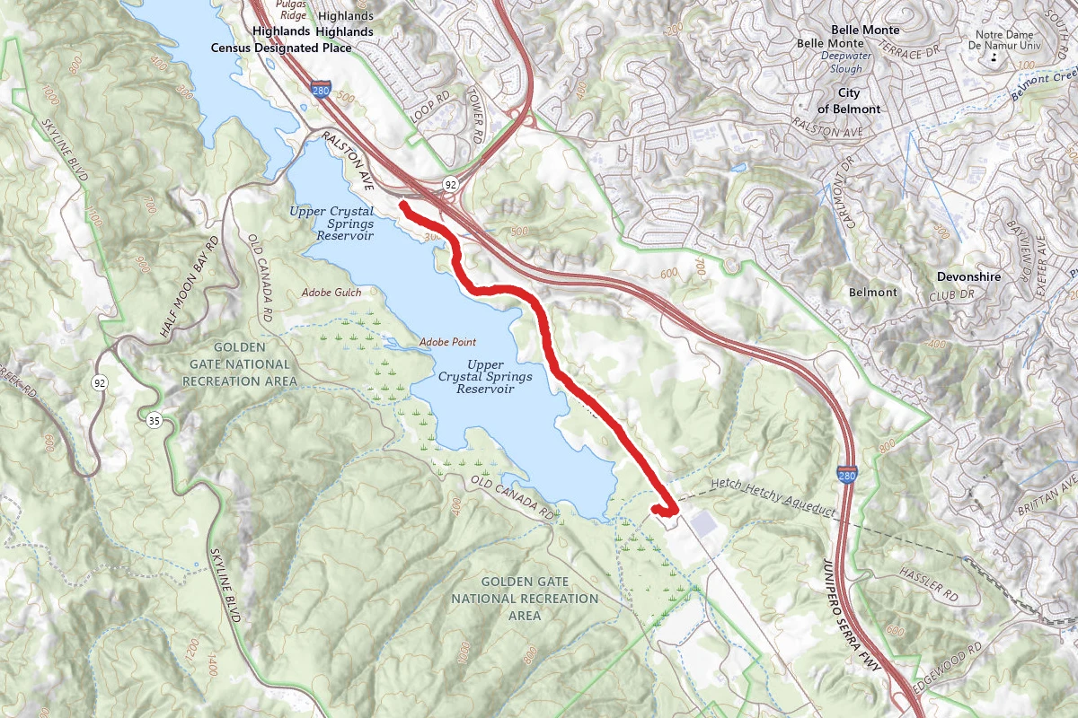 Crystal Springs to Pulgas Water Temple