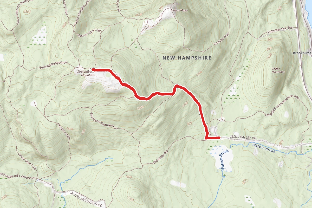 Straightback Mountain via Langille Sno-Mo Trail