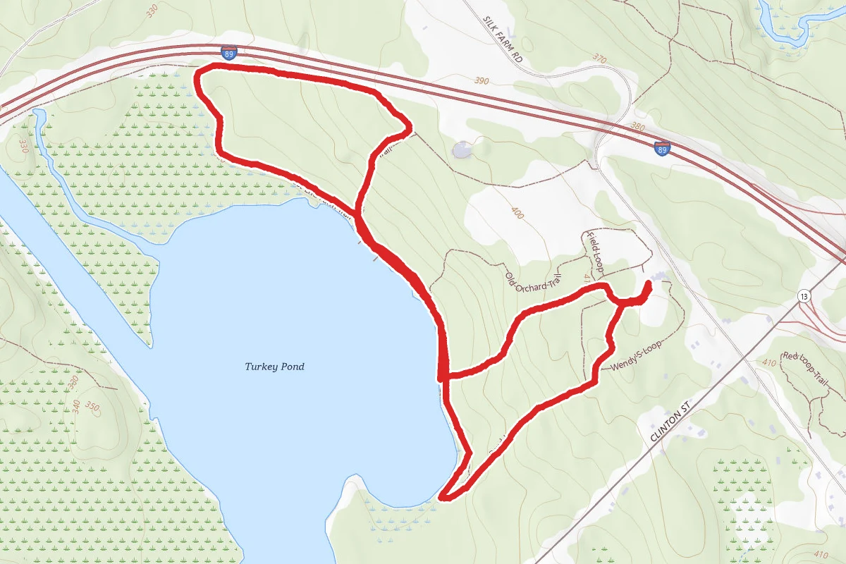Turkey Pond, Forest Floor, Old Orchard, and St Paul's School Loop