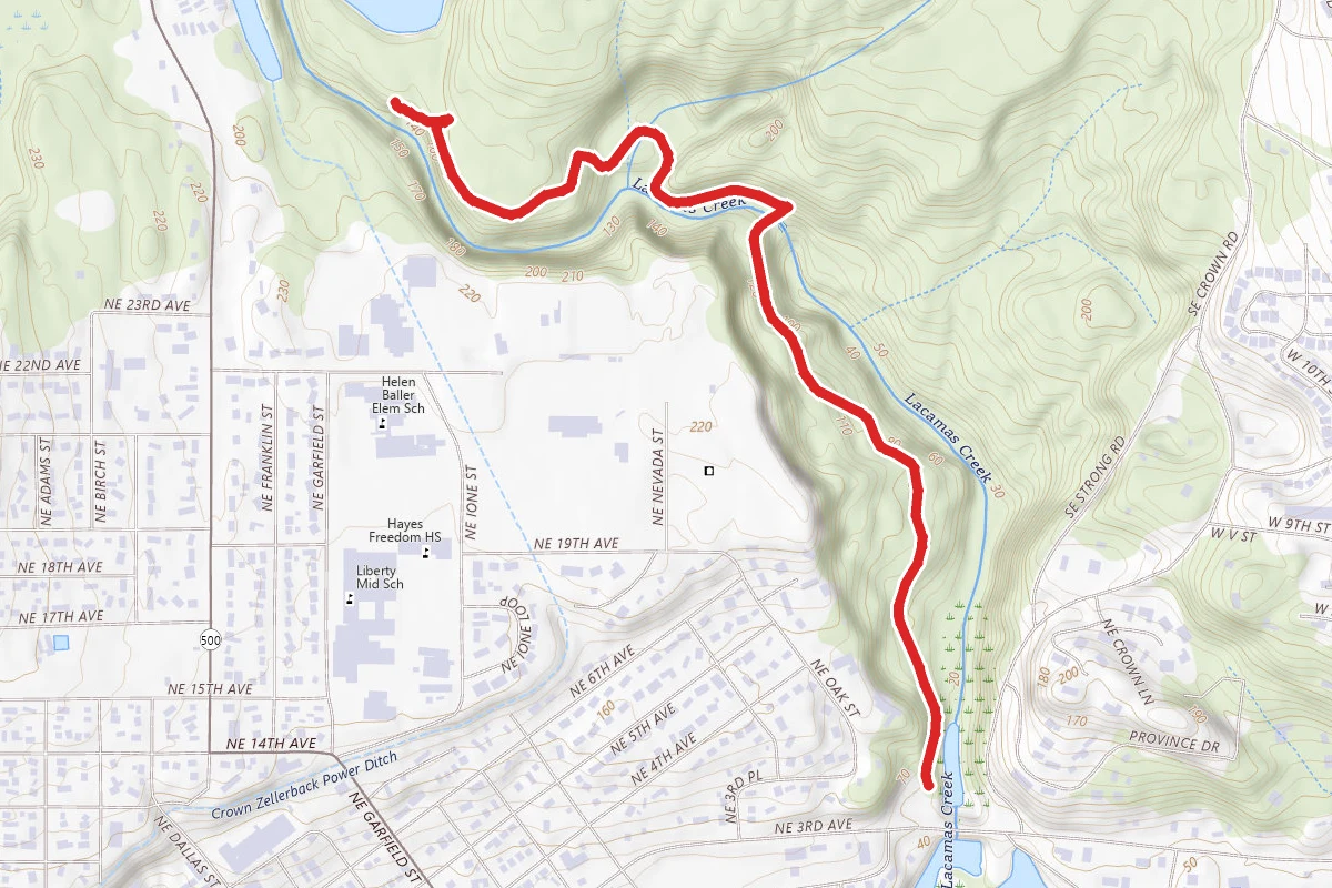 Lacmas Creek to Camino Potholes via Lake to Lake Trail