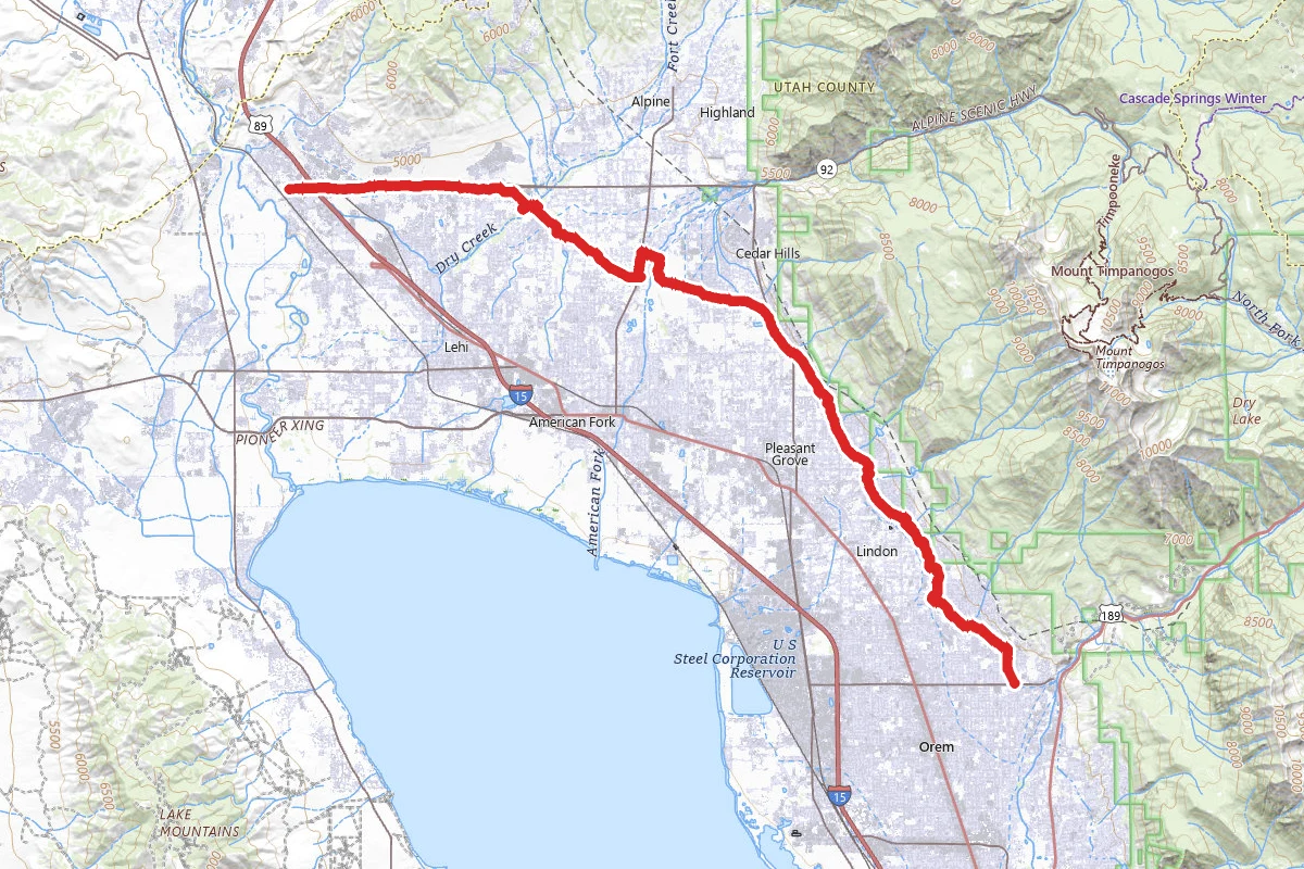 Murdock Canal Trail route map