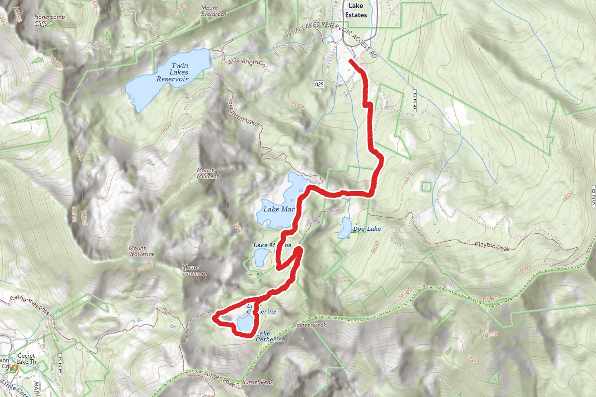 Lake Catherine Via Brighton Lakes Trail