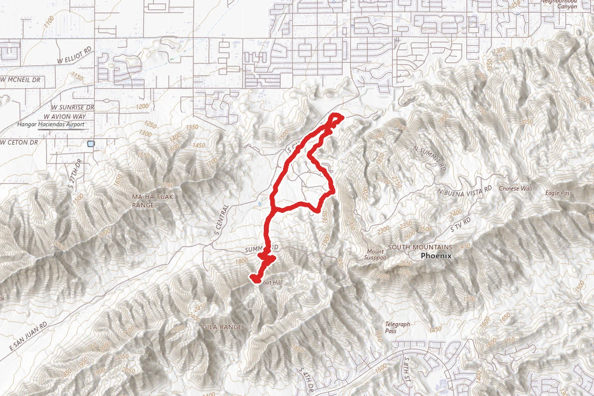 Goat Hill via Ranger Trail and Las Lomitas Loop