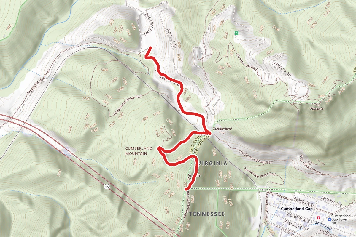 Tri-State Peak via Wilderness Trail
