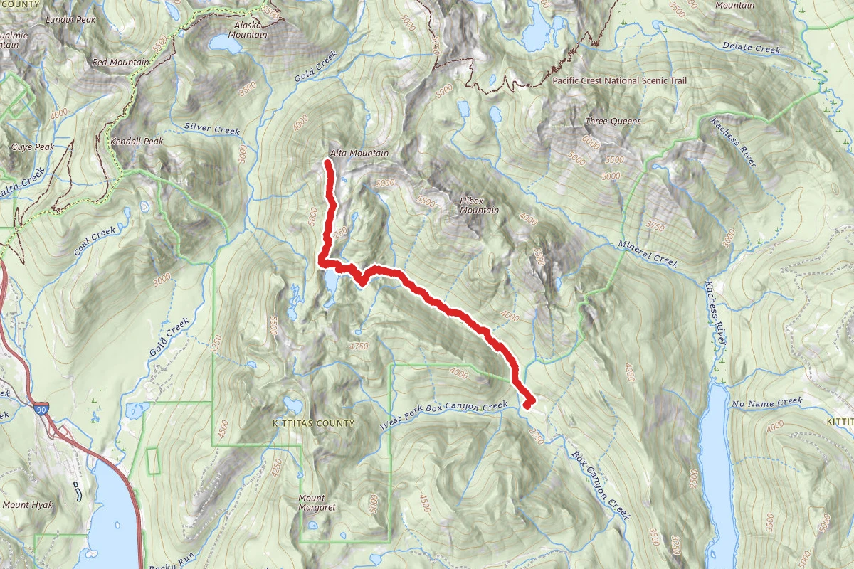 Alta Mountain South Ridge Climber's Trail