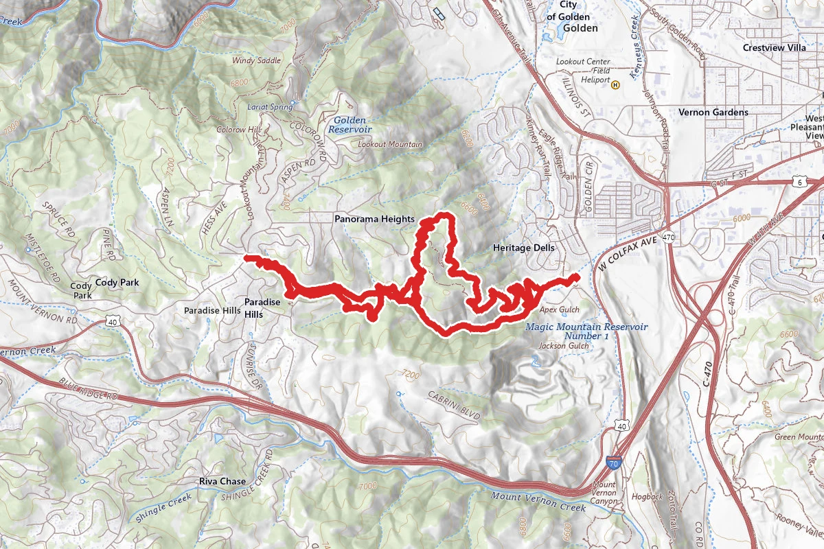 Apex Open Space Complete Loop Trail