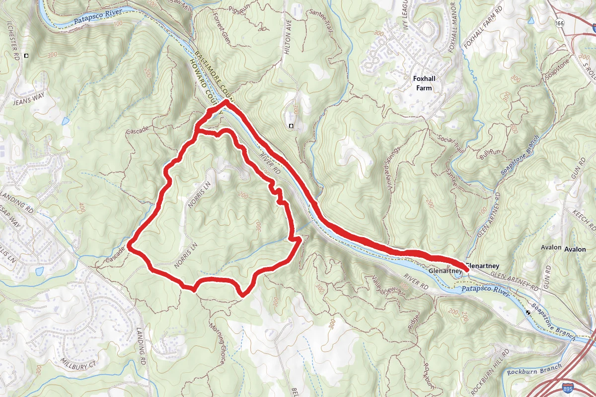 Cascade Falls Trail via Grist Mill Trail