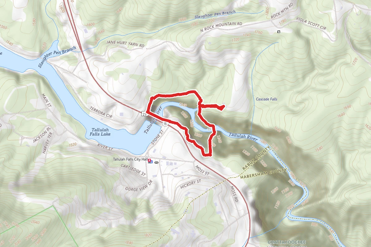 Tallulah Gorge and North and South Rim Loop Trail
