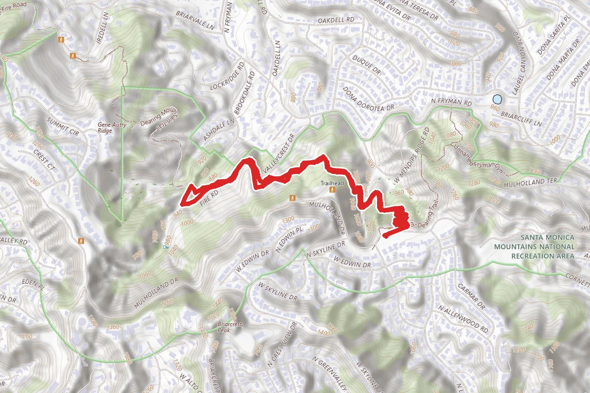 Mulholland Drive to Fryman Canyon