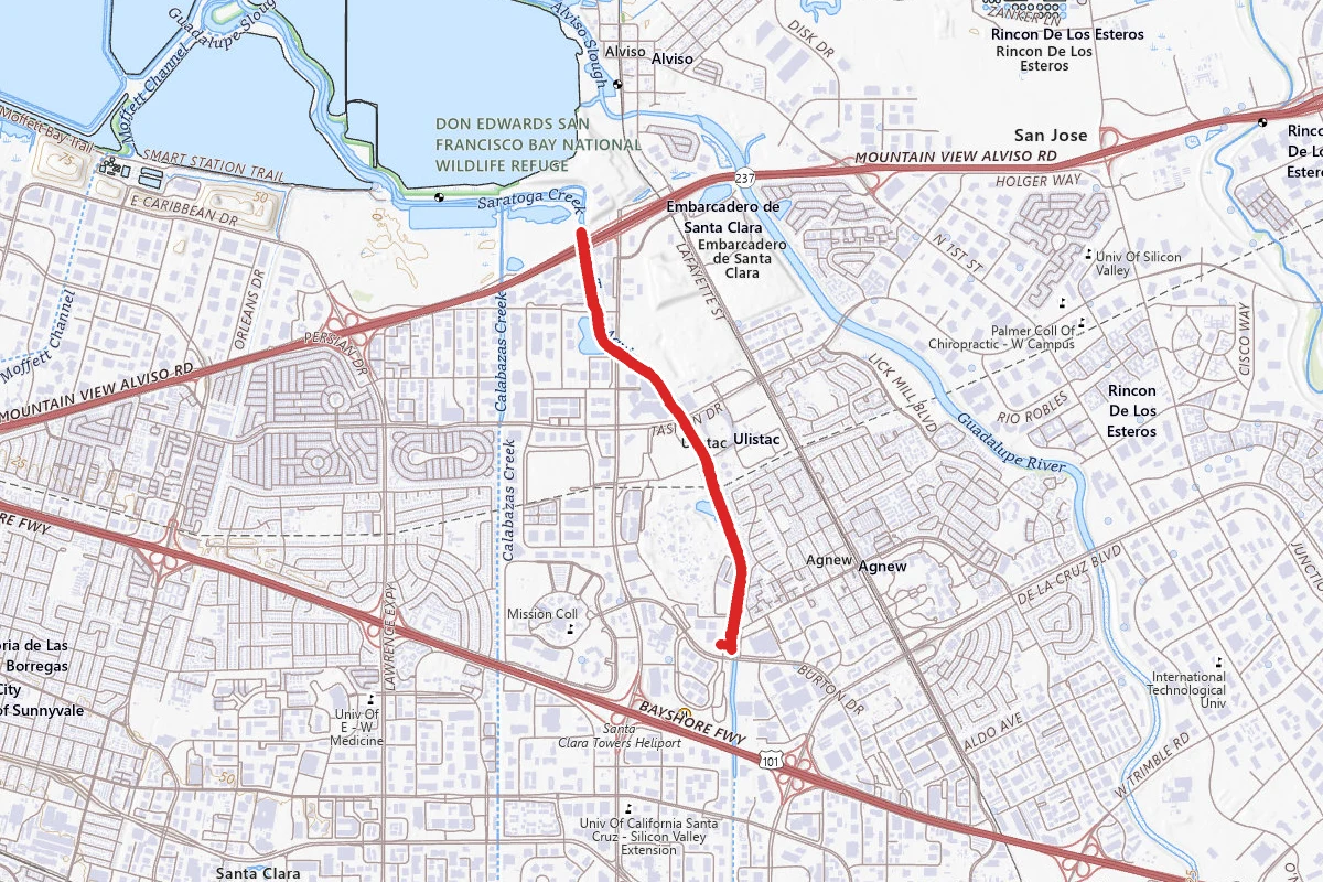 San Tomas Aquino Creek Trail to SF Bay Trail