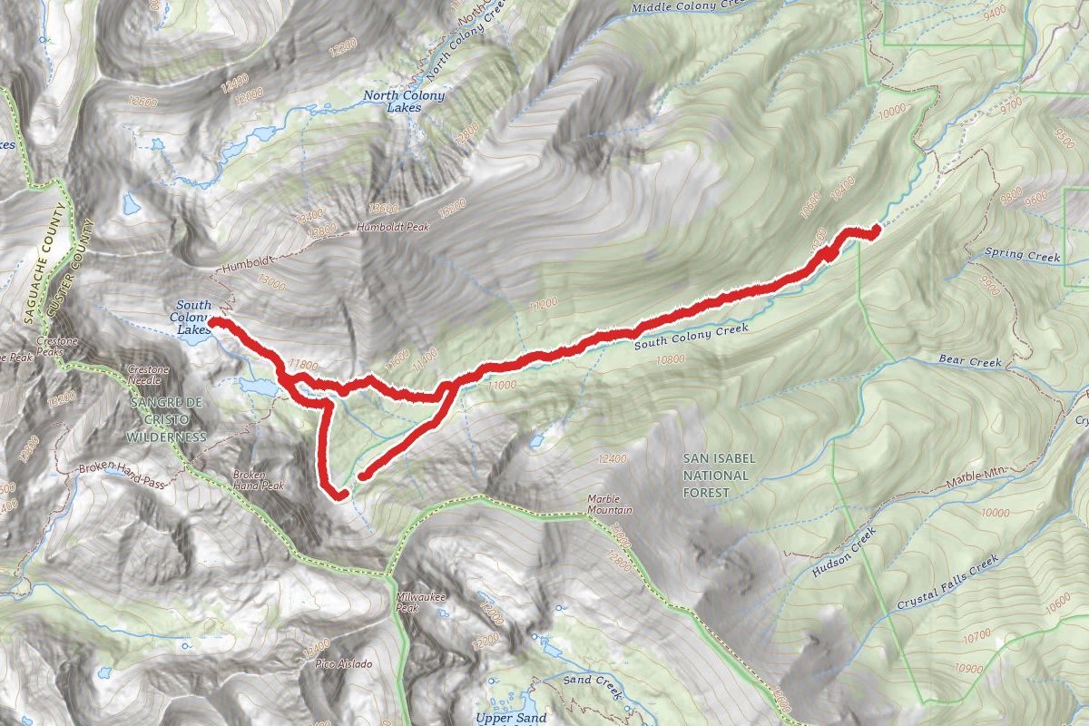 South Colony Lakes Trail