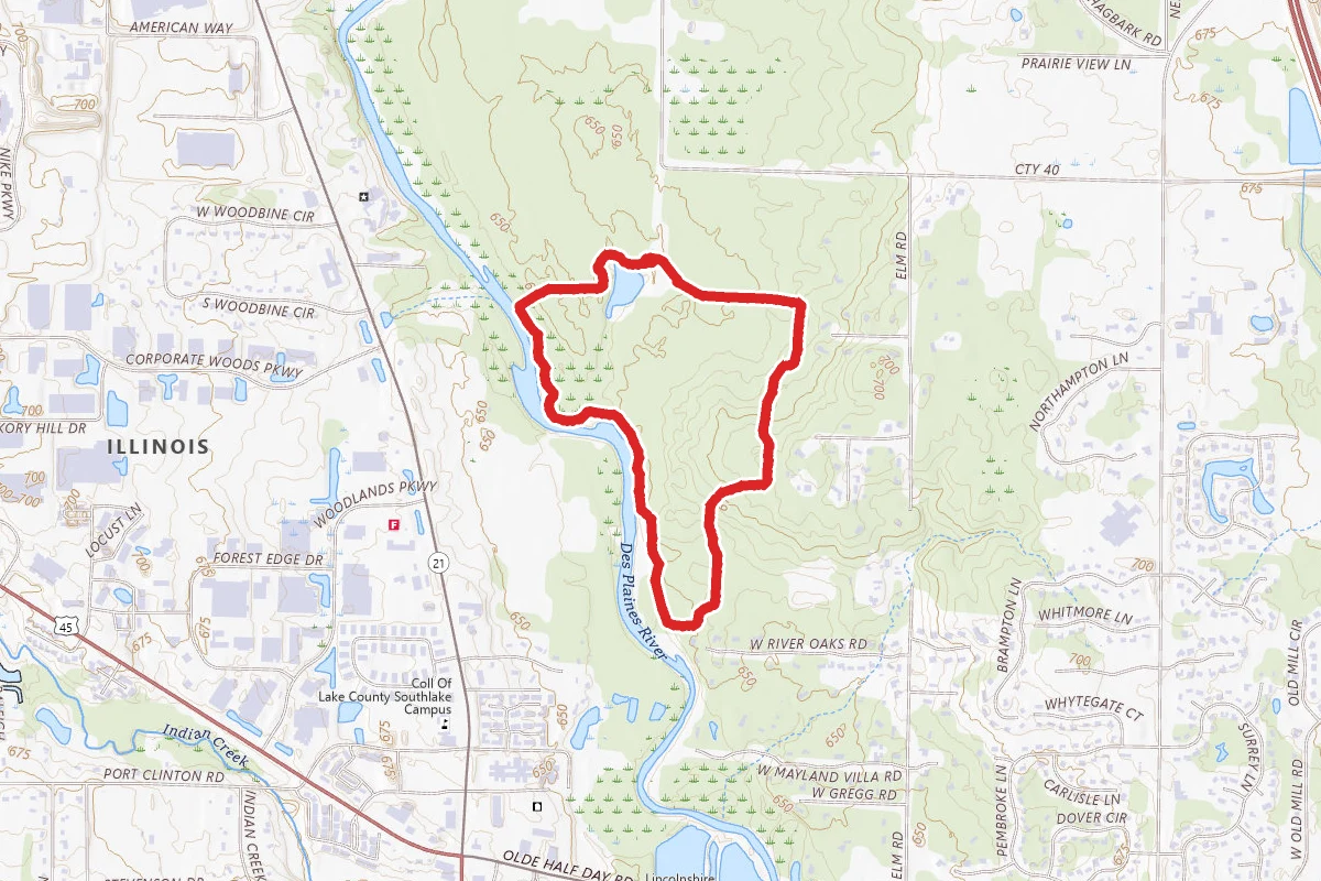Captain Daniel Wright Woods & Half Day Forest Preserve Loop