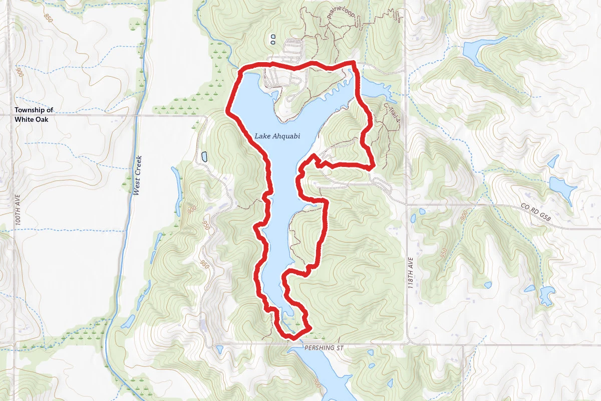 Lake Ahquabi State Park Loop