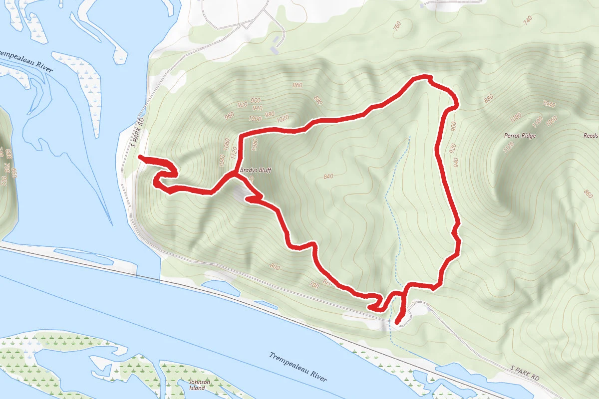 Brady's Bluff and Deer Me Run Trail Loop