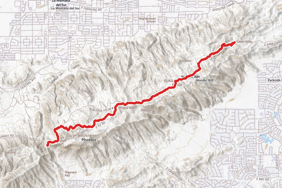 National Trail from Summit Road