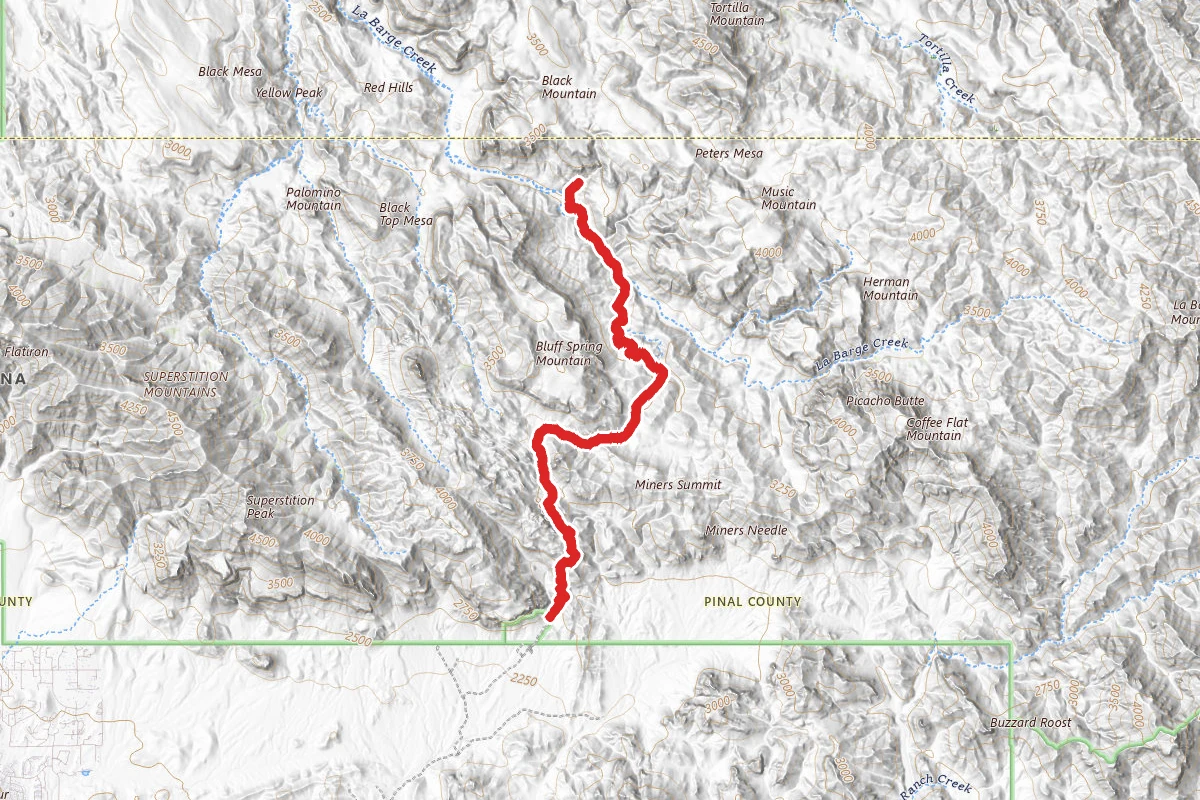 Bluff Spring Trail and Dutchman Canyon to Charlebois Canyon